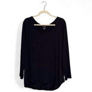 Athleta Women’s Black Move With Ease Active Workout Long Sleeve Top Size XL